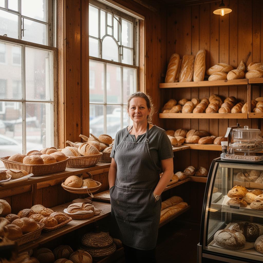 A Rockford small business owner inside her bakery